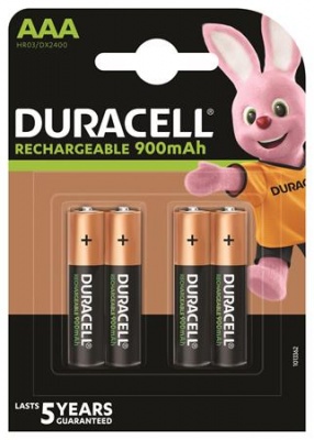 Nabíjateľná batéria, mirko AAA, 4x900 mAh, DURACELL