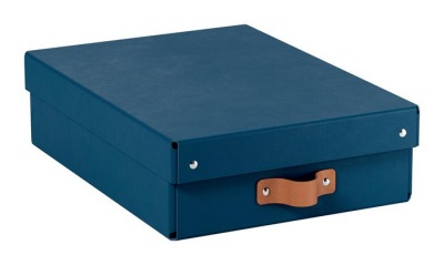 Úložný box, veľkosť M, nízky, LEITZ "Puro", modrý