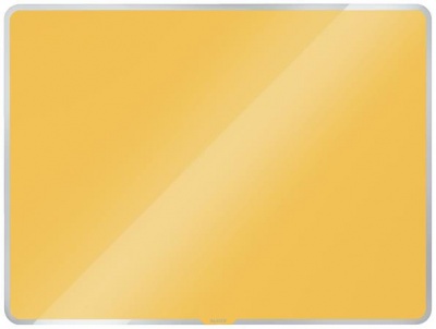 Magnetická sklenená tabuľa, 60x40 cm, LEITZ "Cosy", teplá žltá