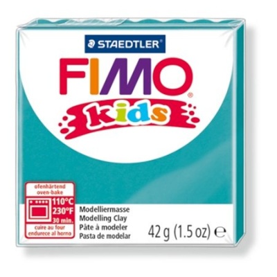 Modelovacia hmota, 42 g, FIMO "Kids", tyrkysová