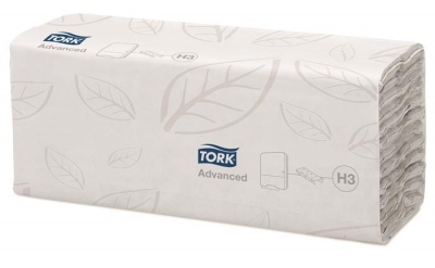 Papierové utierky, C ohyb, 2-vrstvové, , H3 systém, Advanced, TORK, biela