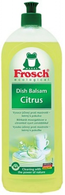 Čistiaci prostriedok na umývanie riadu, 750 ml, FROSCH, balzam, citrus