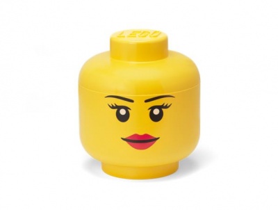 Úložný box, veľký, hlava, LEGO, Girl