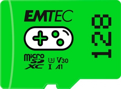 Pamäťová  karta, microSD, 128GB, UHS-I/U3/V30/A1, EMTEC "Gaming"