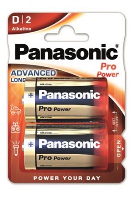 Batéria, D veľkokapacitná, 2 ks, PANASONIC "Pro power"