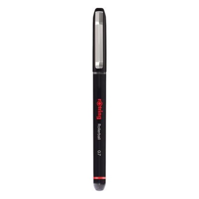 Roller, 0,7 mm, s vrchnákom, ROTRING "Rollerball", čierna