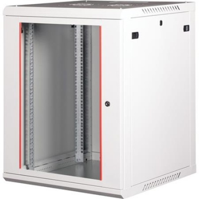 Rack skriňa, nástenná, 19", 15U, v demonte, LANDE "PROlineB", sivá