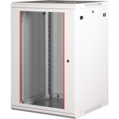 Rack skriňa, nástenná, 19", 18U, v demonte, LANDE "PROlineB", sivá