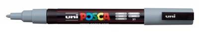 Dekoračný popisovač, 0,9-1,3 mm, UNI "Posca PC-3M", sivý