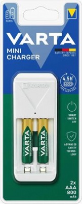 Nabíjačka batérií, AA/AAA, 2x800 mAh AAA, VARTA "Mini"