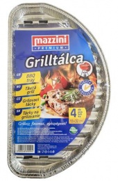 Grilovacia tácka, 19x32 cm, polkruh, 4 ks, MAZZINI "Premium"