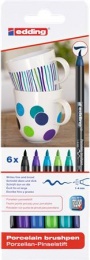 Popisovač na porcelán, sada, EDDING  "4200 Cool color", 6 rôznych farieb