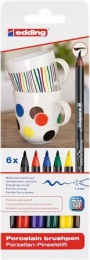 Popisovač na porcelán, sada, EDDING  "4200 Family color", 6 rôznych farieb