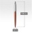 Guľôčkové pero, 0,7 mm, strieborný klip, Chelsea oranžové telo pera, PARKER, "Royal Jotter", modré