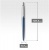 Guľôčkové pero, 0,7 mm, strieborný klip, Waterloo modré telo pera, PARKER, "Royal Jotter", modré